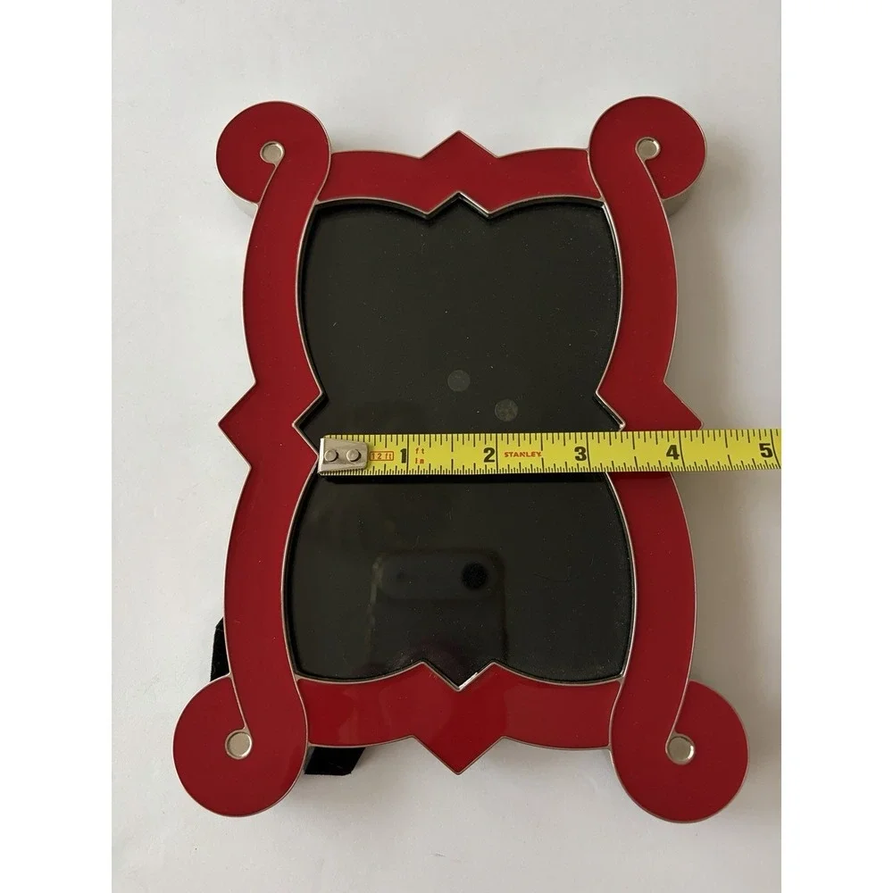 Jonathan Adler Hip Happy Home Red Enamel Picture Frame MCM Boho Retro